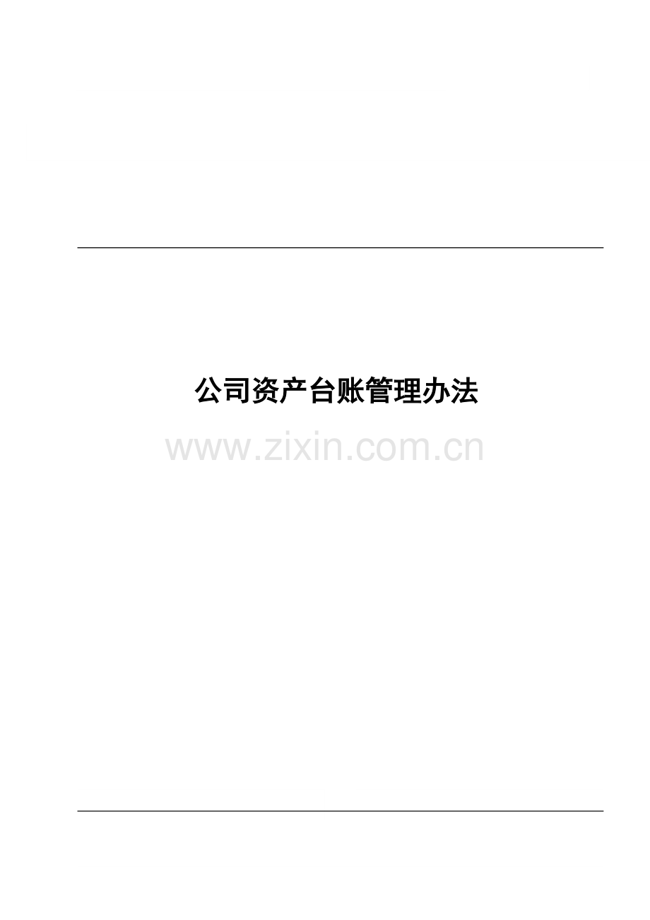 国有公司资产台账管理办法模版.doc_第1页