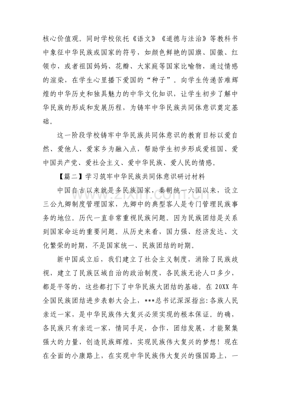 学习筑牢中华民族共同体意识研讨材料8篇.pdf_第2页