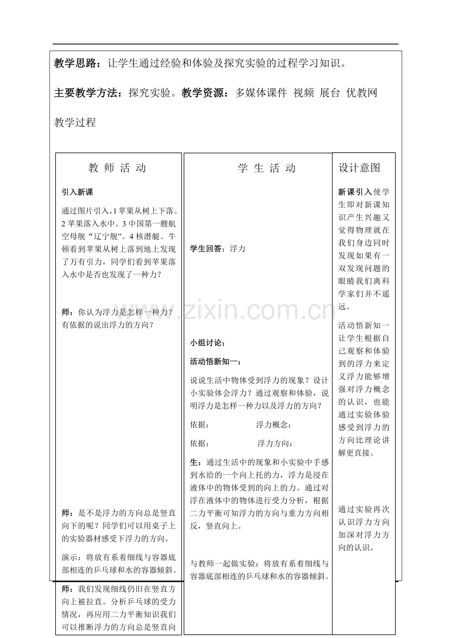 人教版初中物理第十章第一节浮力.docx_第2页