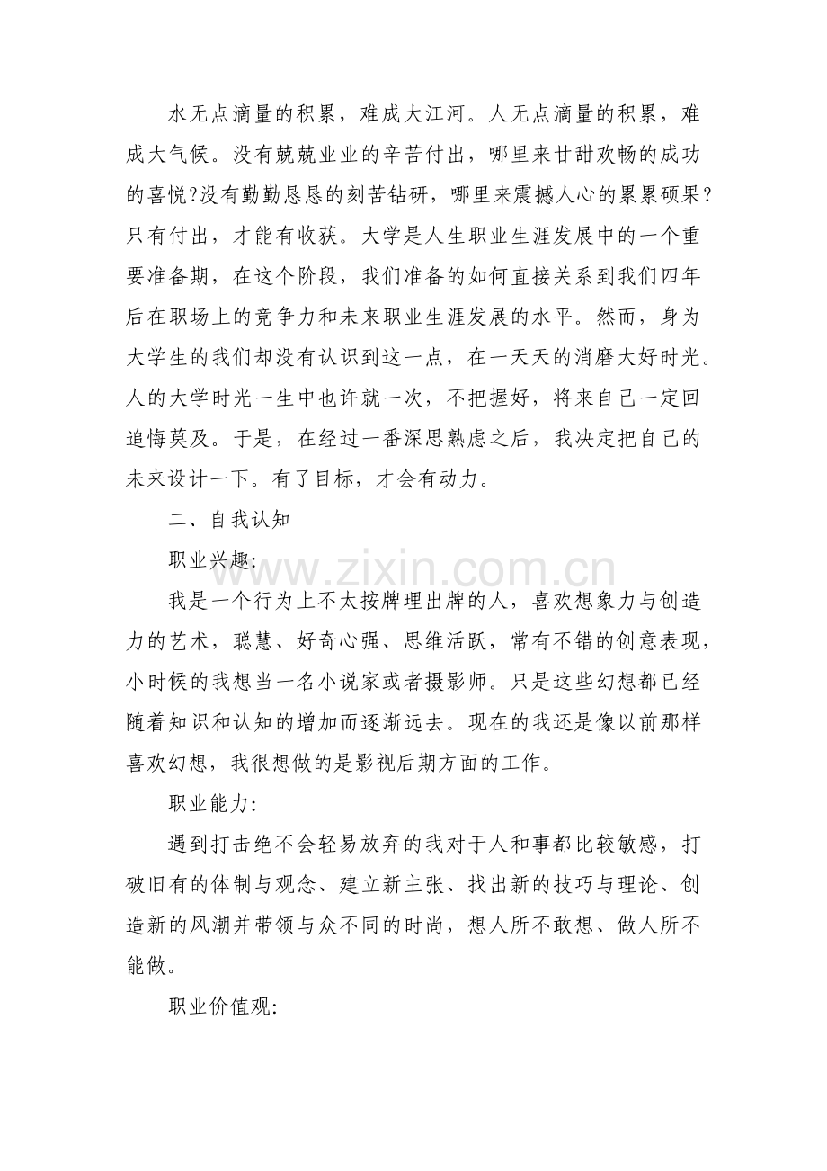 大学数字媒体艺术专业职业生涯规划范文(3篇).pdf_第3页