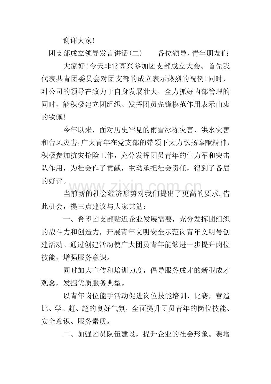 团支部成立领导发言讲话.doc_第3页