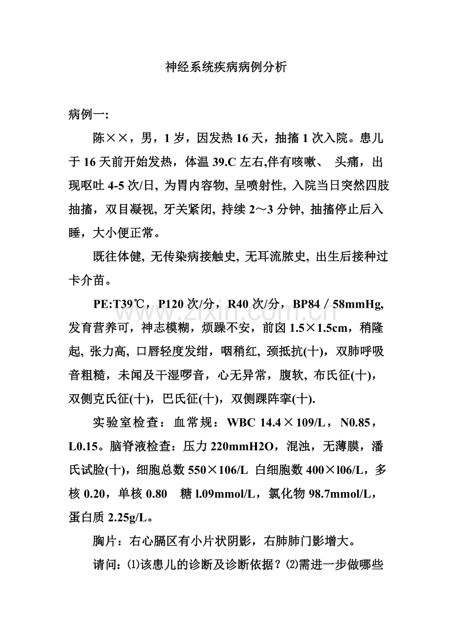 神经系统疾病病例分析.doc_第1页