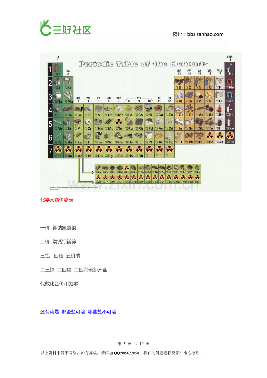 化学元素周期表元素周期表口诀初二必备.doc_第3页