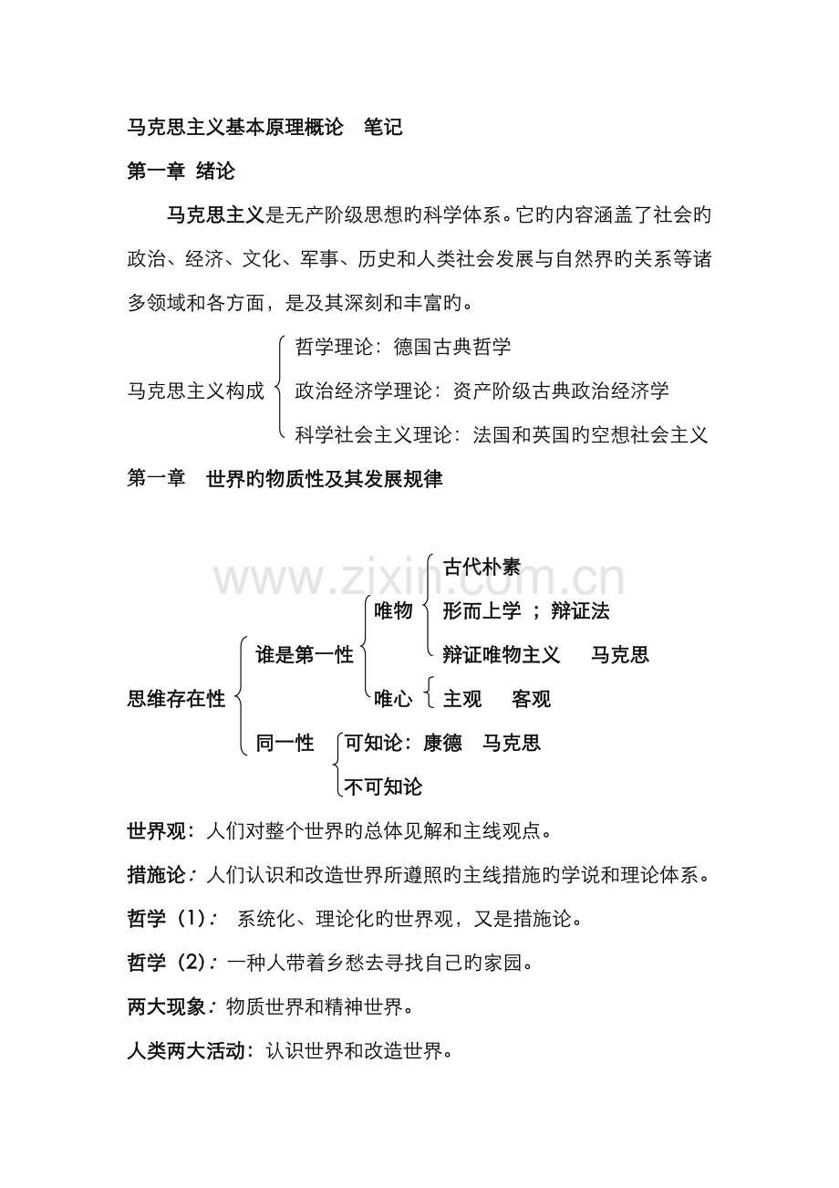 2022年马克思主义基本原理概论笔记.doc_第1页