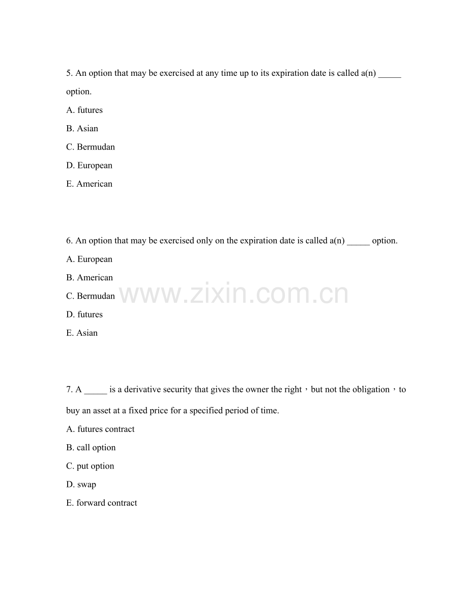 2021年罗斯公司理财题库全集资料.doc_第3页