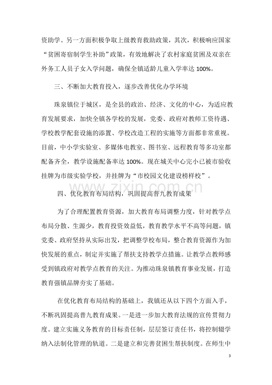 珠泉镇教育督导汇报材料.docx_第3页