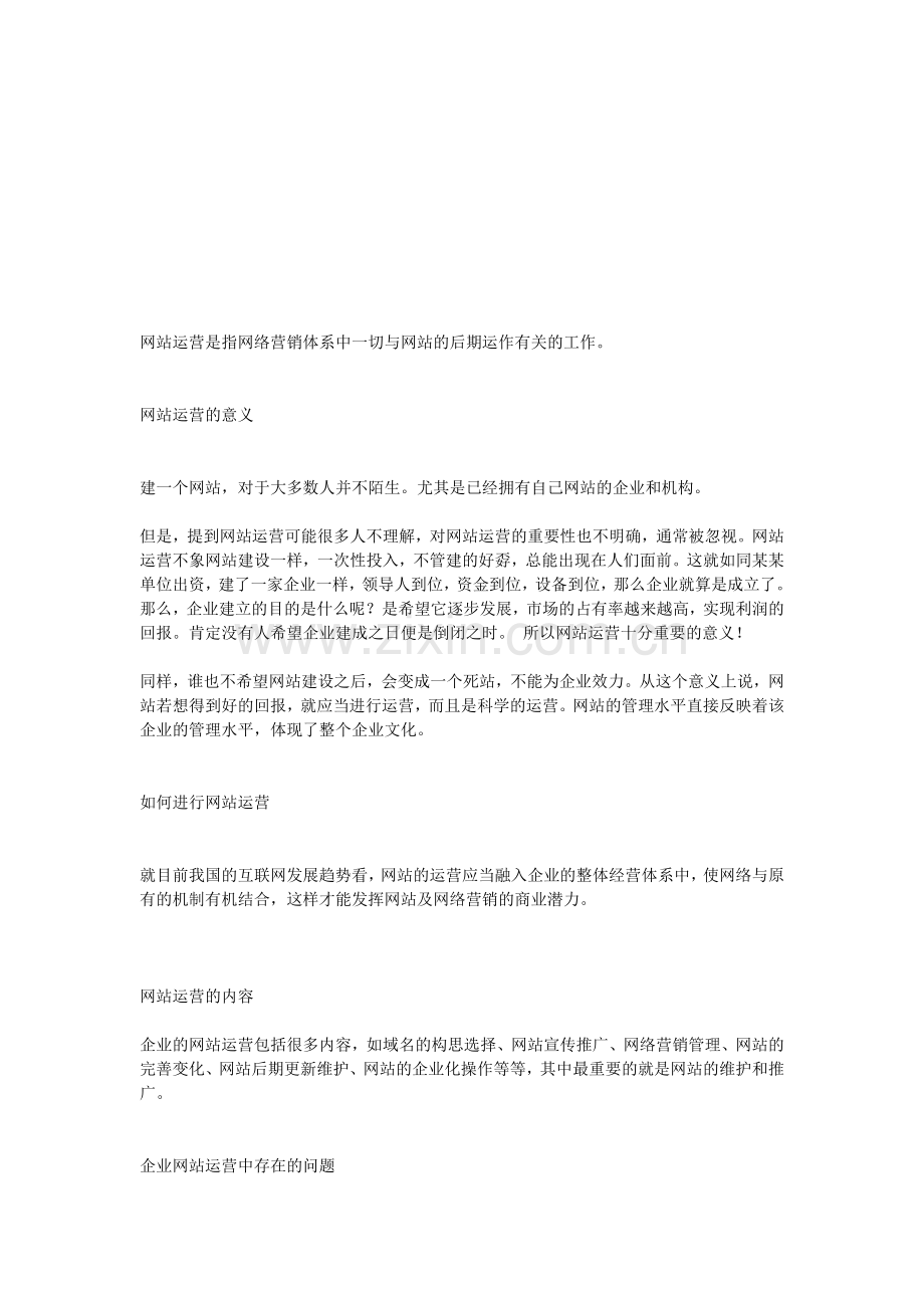 什么是网站运营？[优质文档].doc_第1页