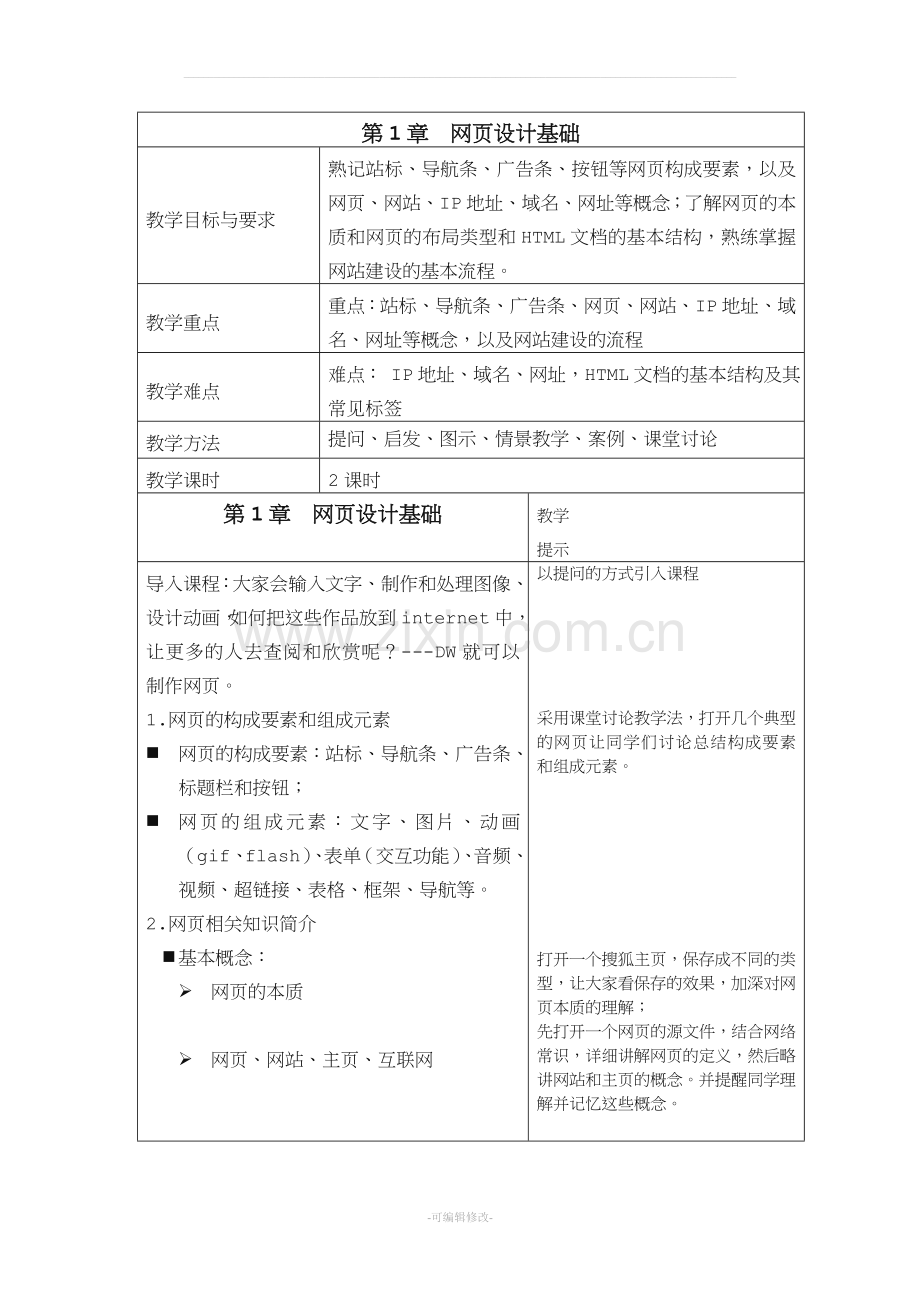 《Dreamweaver网页设计》教案.doc_第2页