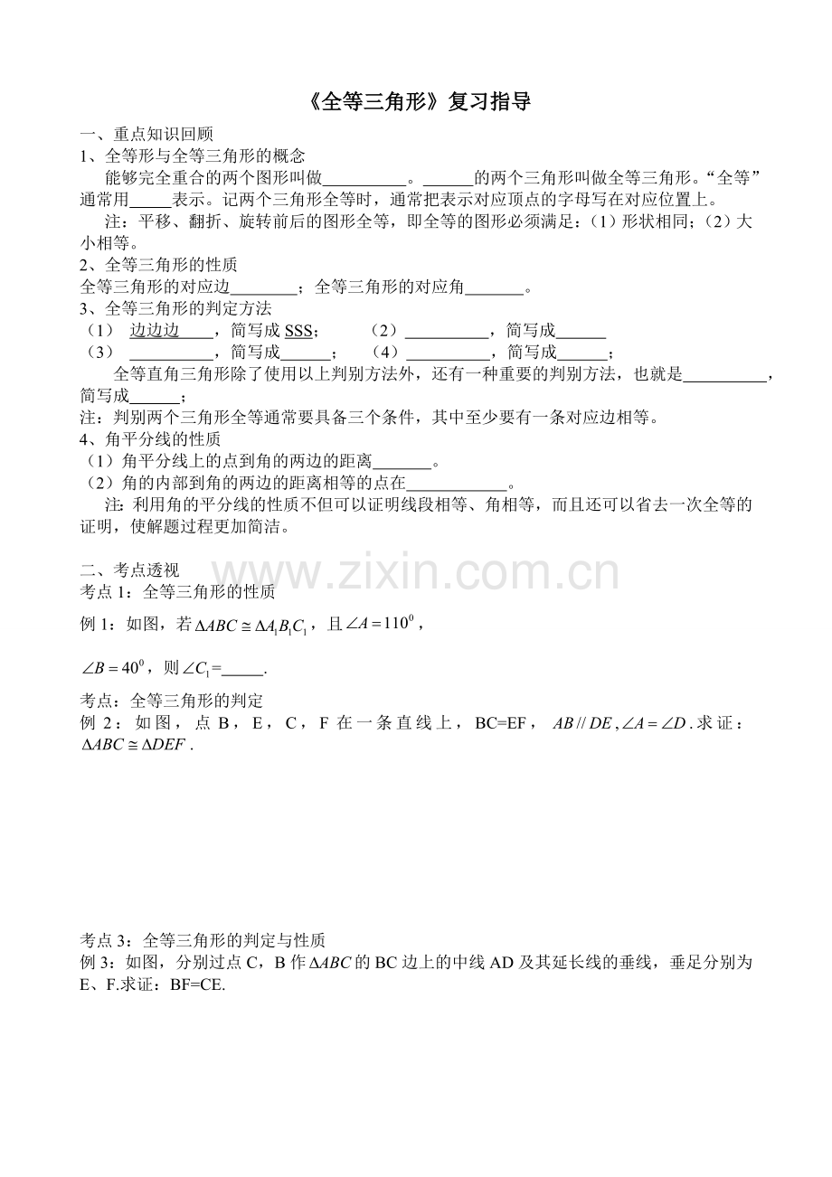 全等三角形复习指导.doc_第1页