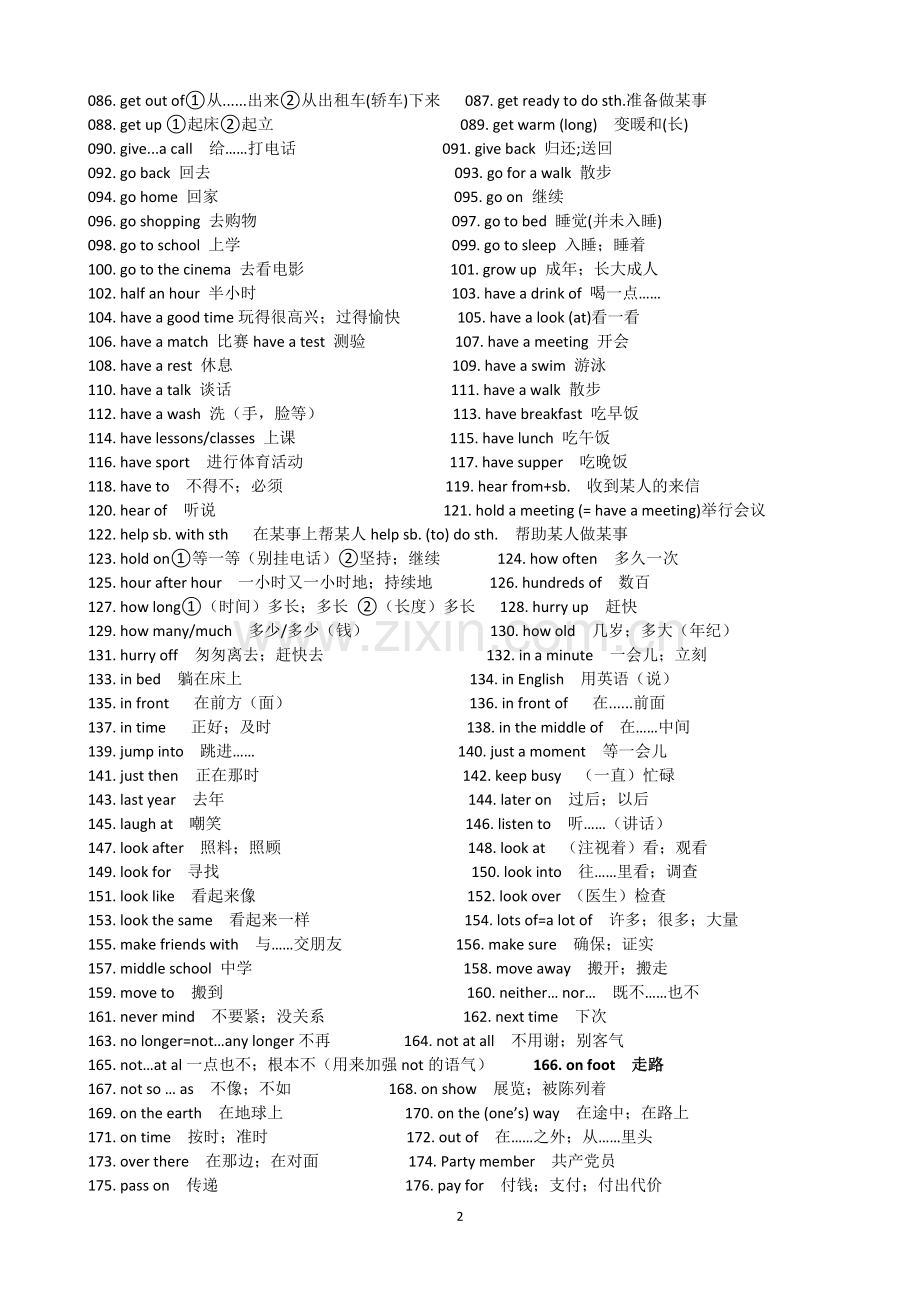 九年级英语常考短语.doc_第2页