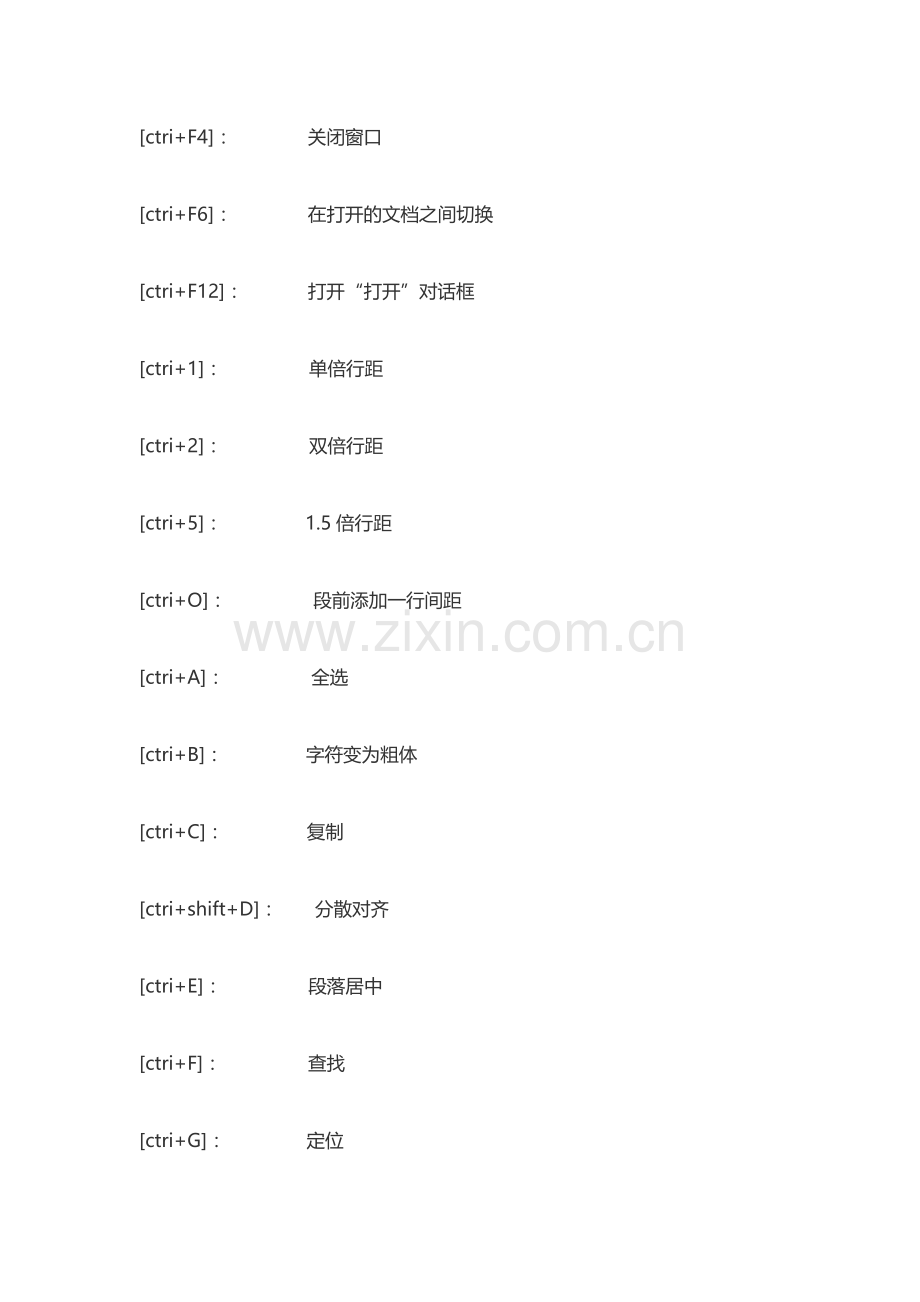 Word常用快捷键大全.docx_第3页