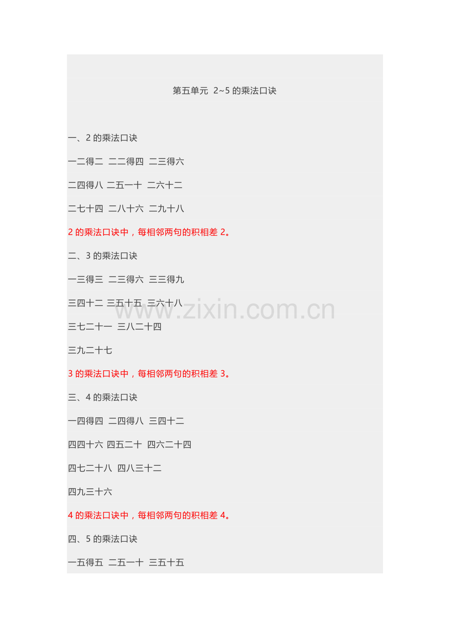 北师大版二年级上册数学重点内容汇总.docx_第3页