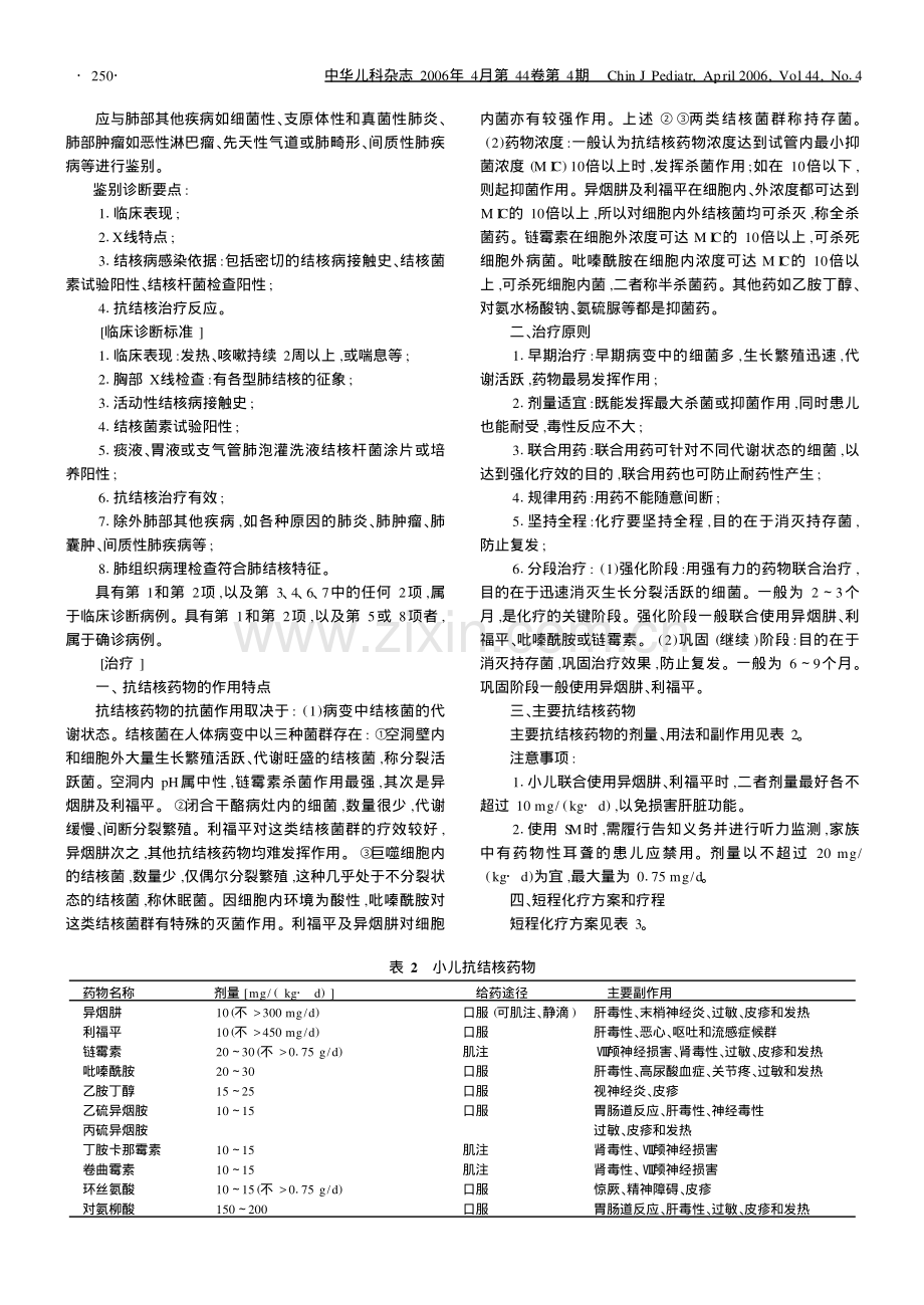 儿童肺结核的临床诊断标准和治疗方案(试行).pdf_第2页