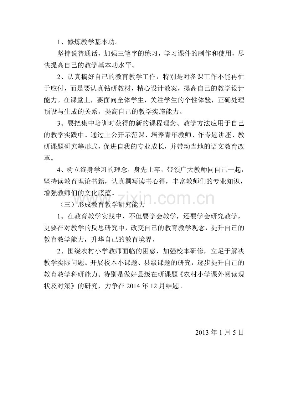 教师专业成长三年工作规划.doc_第2页