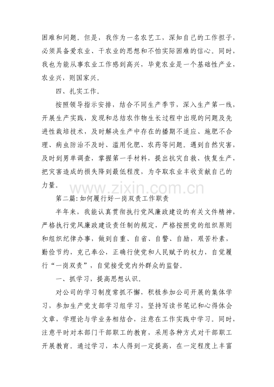 如何履行好一岗双责工作职责(通用6篇).pdf_第2页