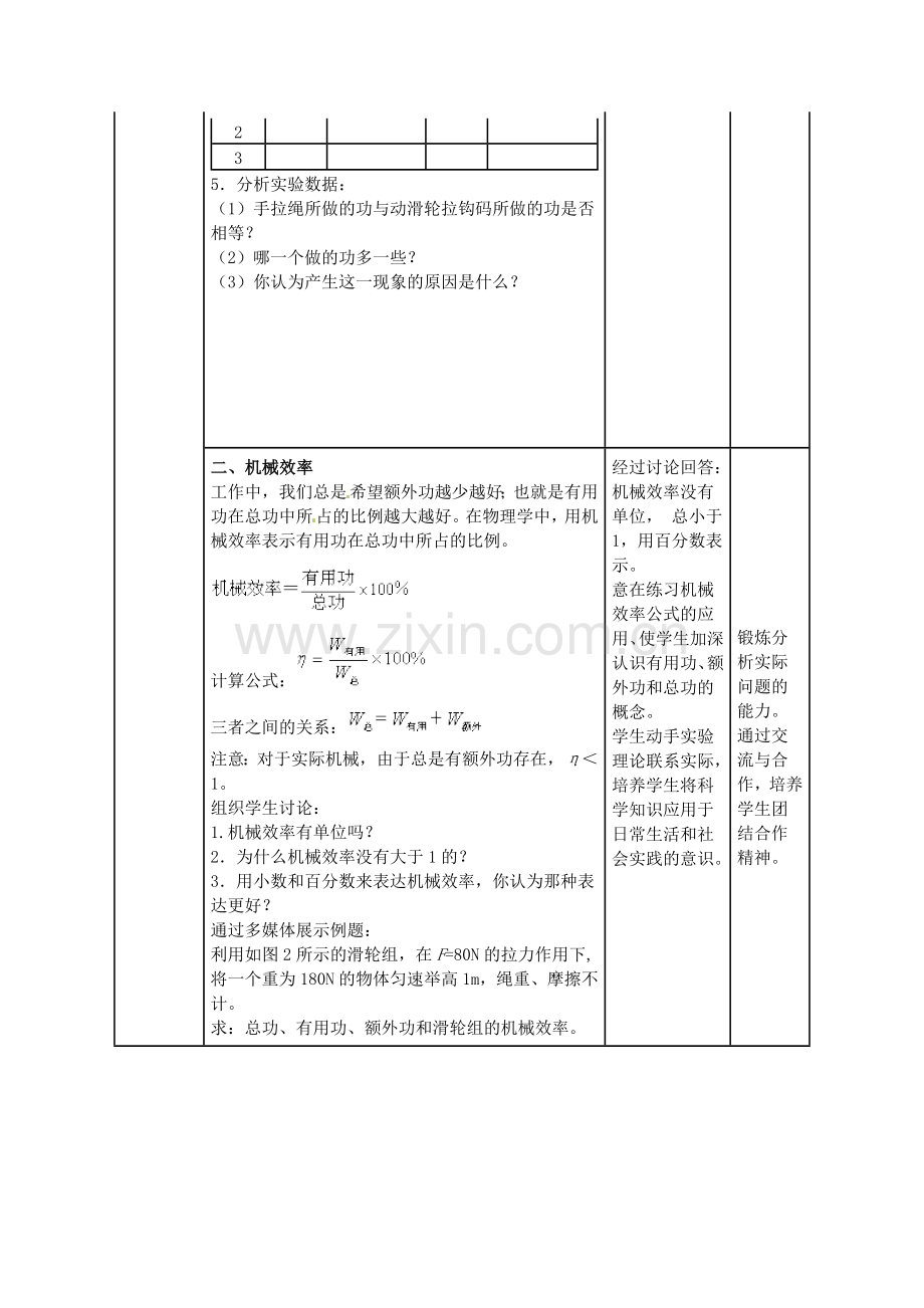 人教版八年级下册第十二章第三节机械效率.doc_第3页