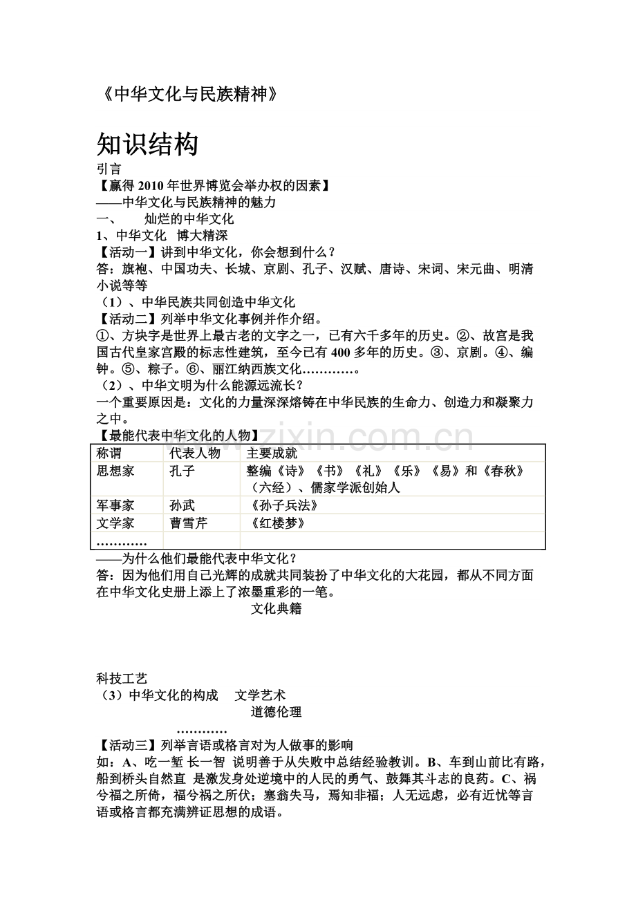 中华文化与民族精神.docx_第1页