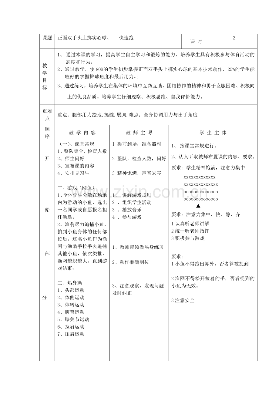 正面双手掷实心球、快速跑.doc_第1页