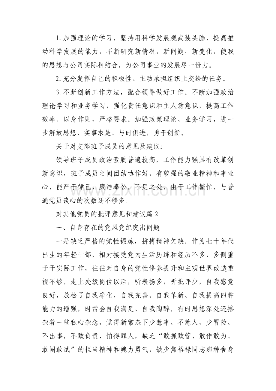 对其他党员的批评意见和建议【4篇】.pdf_第2页