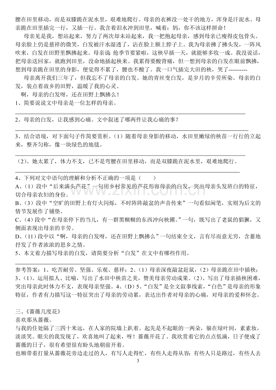 记叙抒情类阅读复习练习.doc_第3页