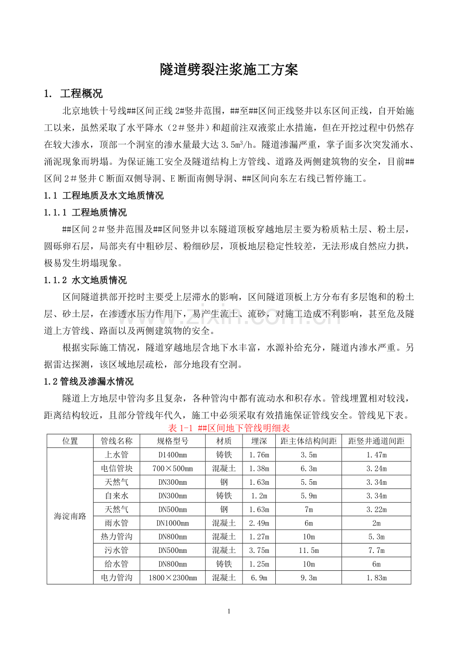 劈裂注浆施工方案.doc_第1页