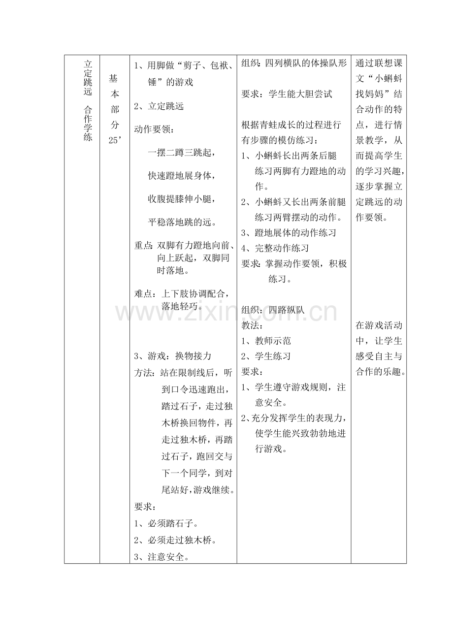 小学二年级体育教案《立定跳远》.doc_第2页