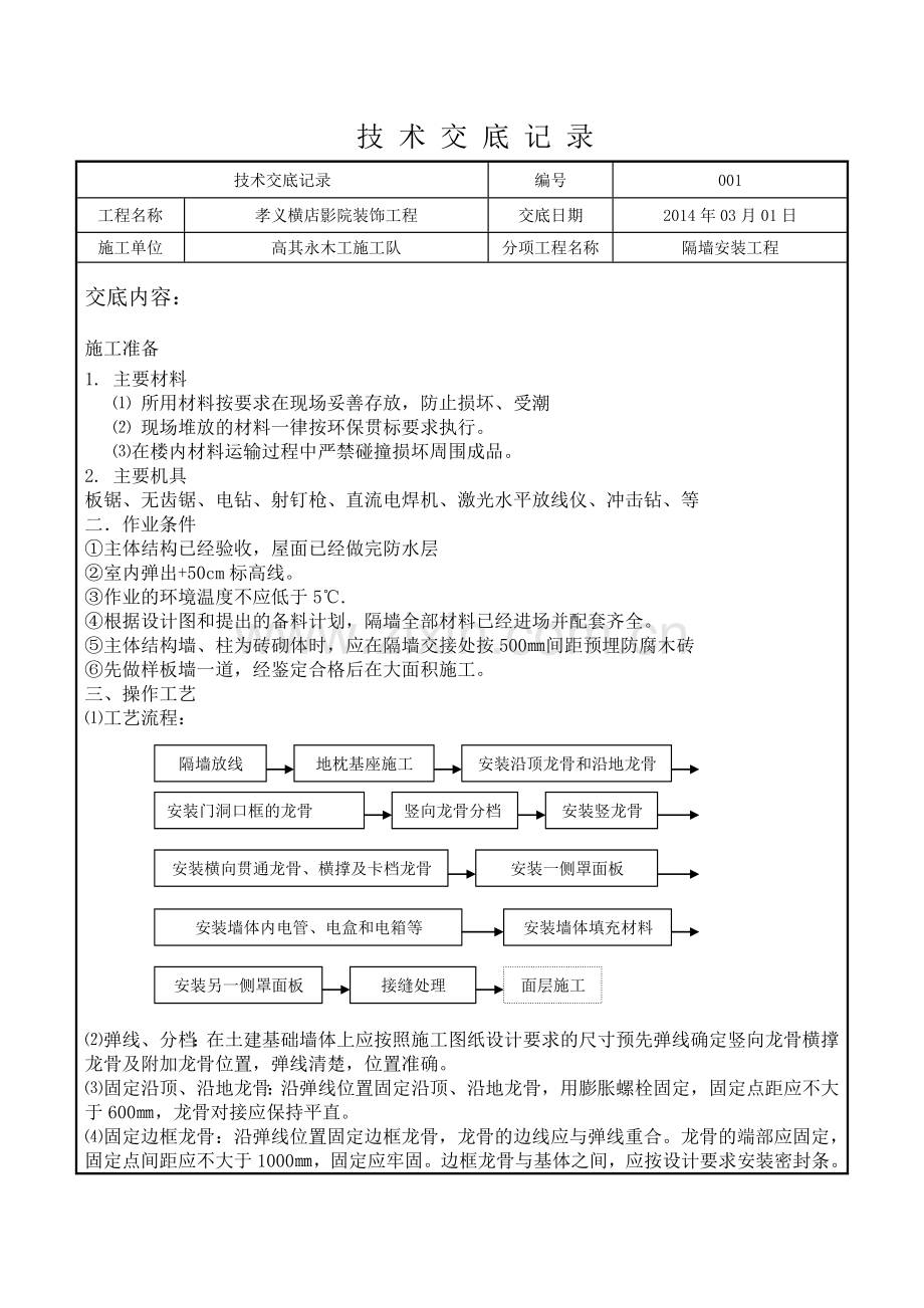 孝义横店影院木工技术交底.doc_第1页