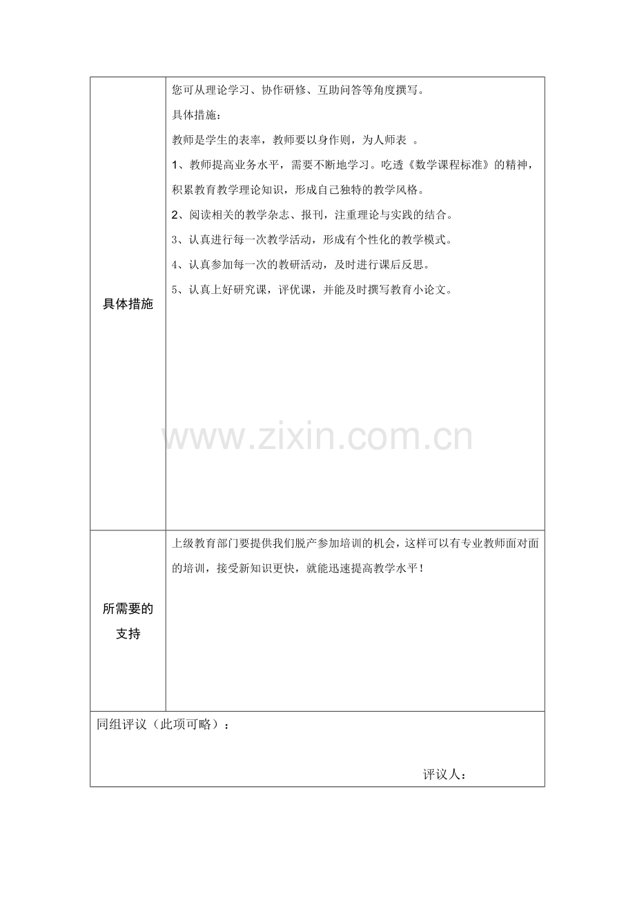 第二阶段【作业表单】教师个人本项目研修计划参考表单(方芳).doc_第3页