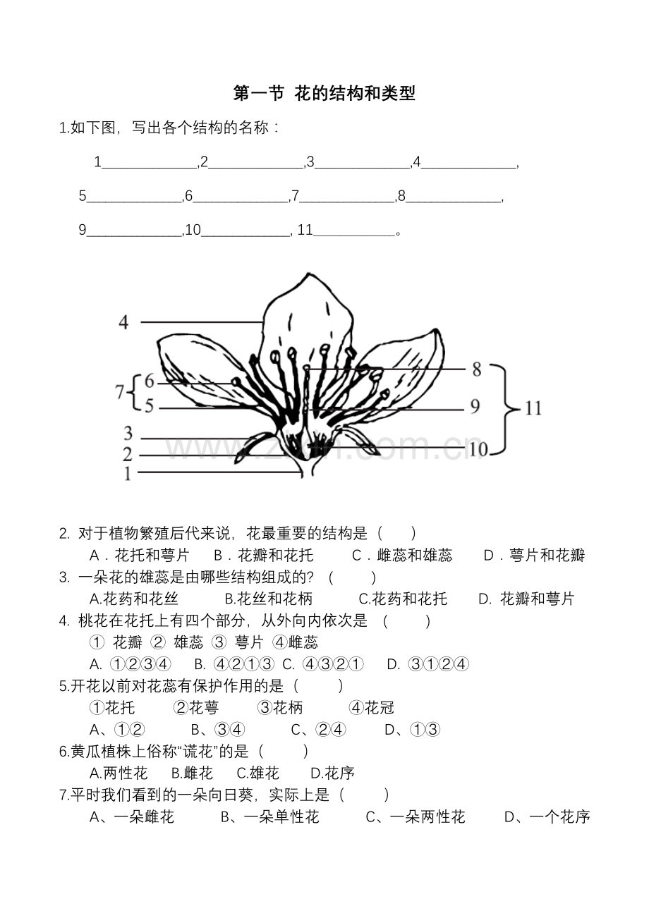 第一节花的结构和类型.docx_第1页