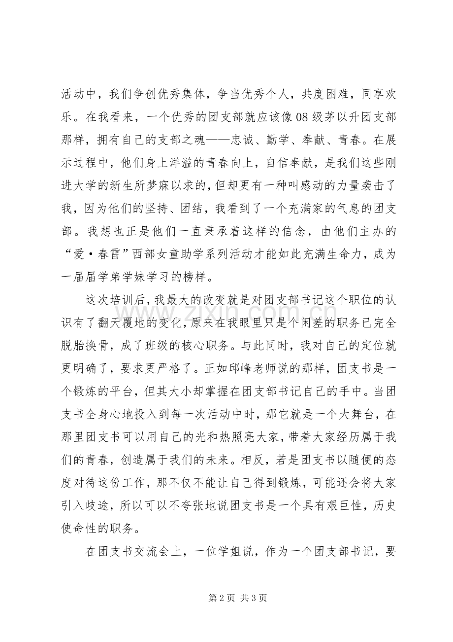 关于团支部书记培训的心得报告.docx_第2页