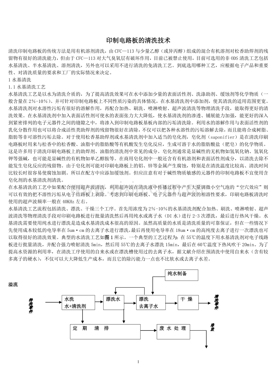 印制电路板的清洗技术.doc_第1页