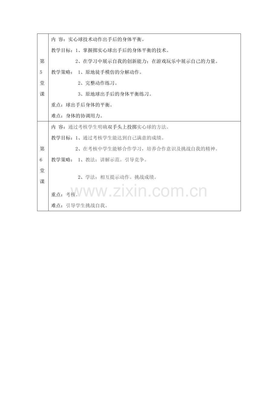 双手头上掷实心球单元教学计划.doc_第3页