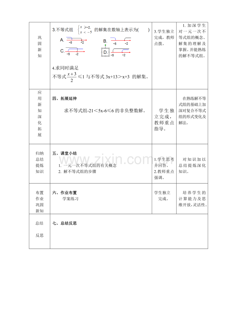 一元一次不等式解法教学设计.doc_第3页