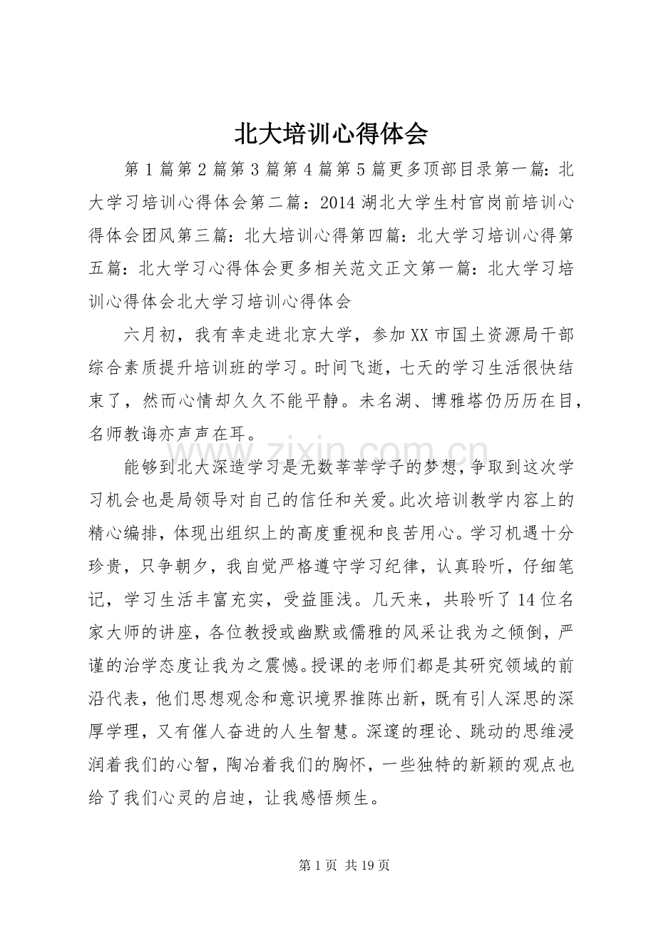 北大培训体会心得.docx_第1页