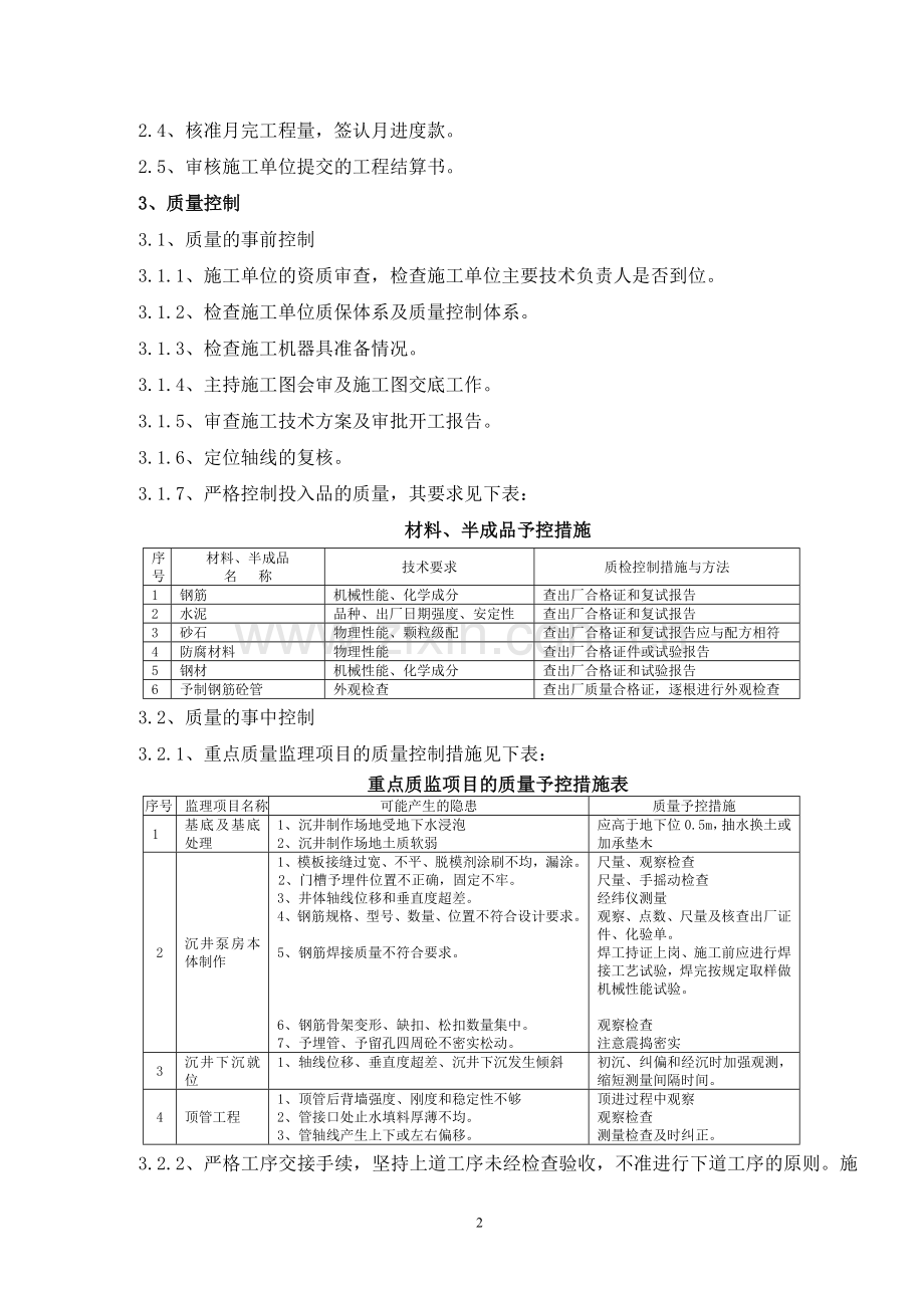 取水头、引水管、岸边泵房工程监理实施细则.doc_第3页