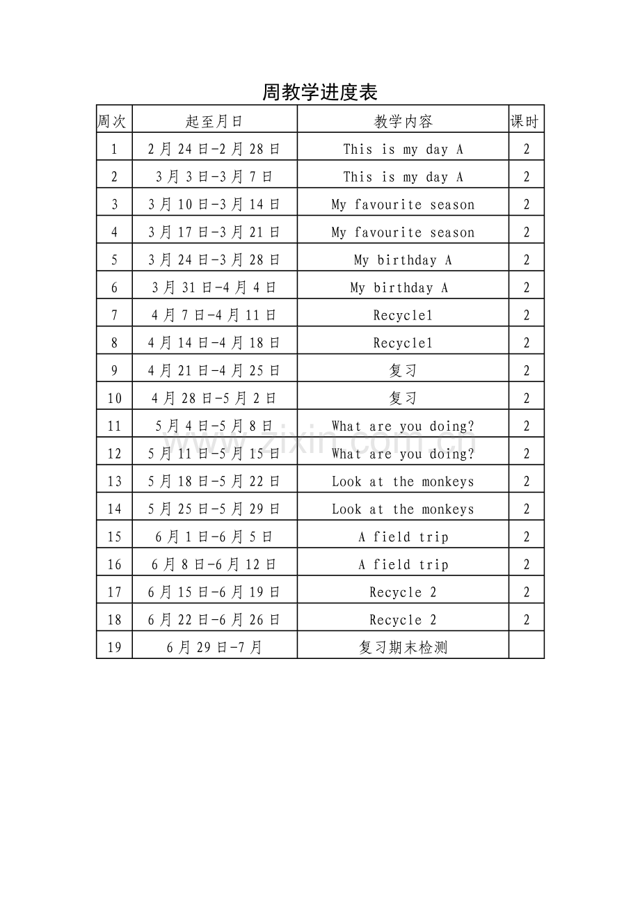 小学五年级下英语教学计划.doc_第3页