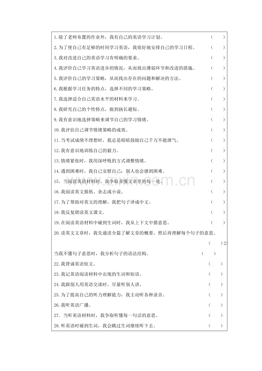 英语学习情况调查问卷.doc_第3页