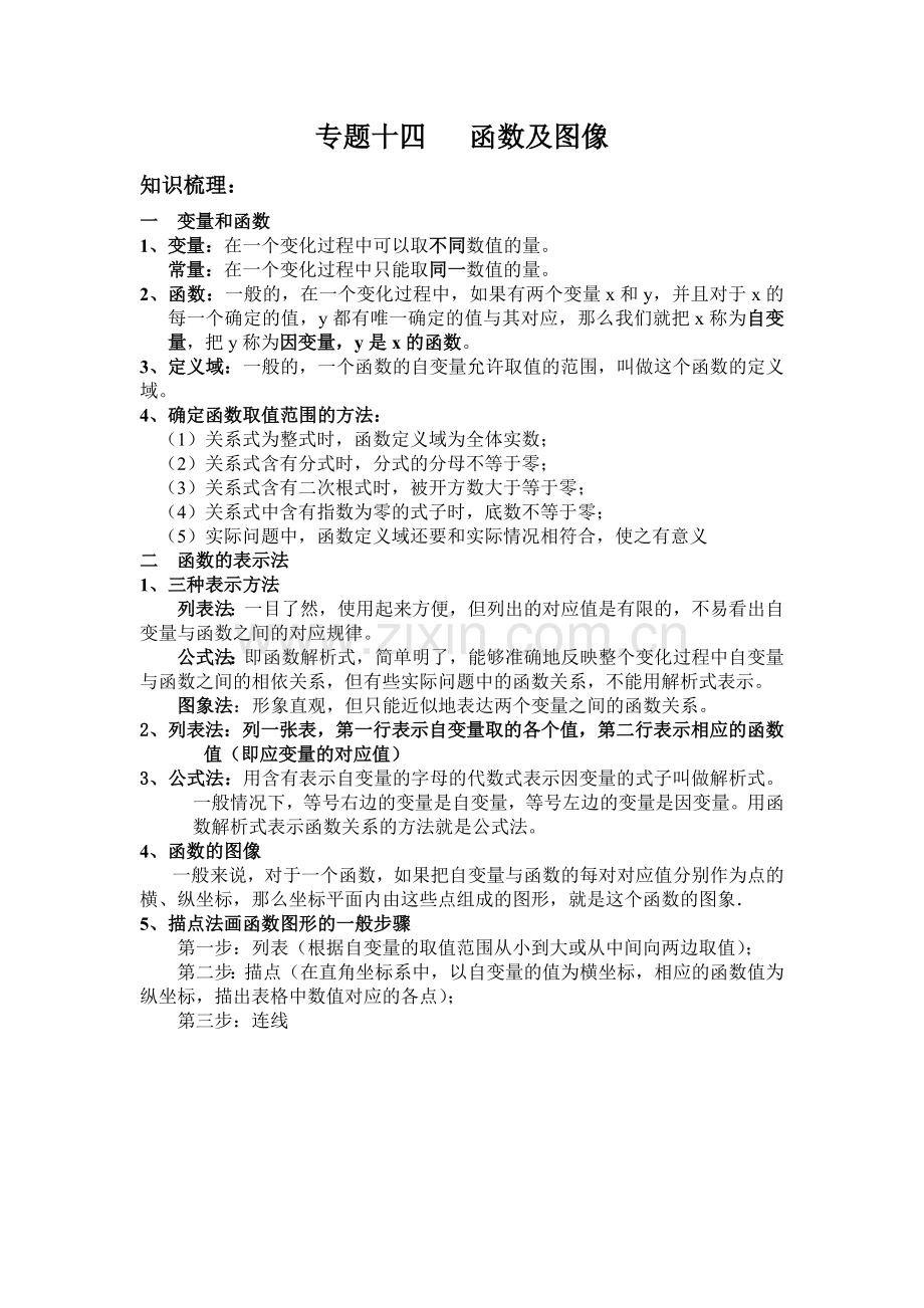 专题十四---函数及图像.doc_第1页