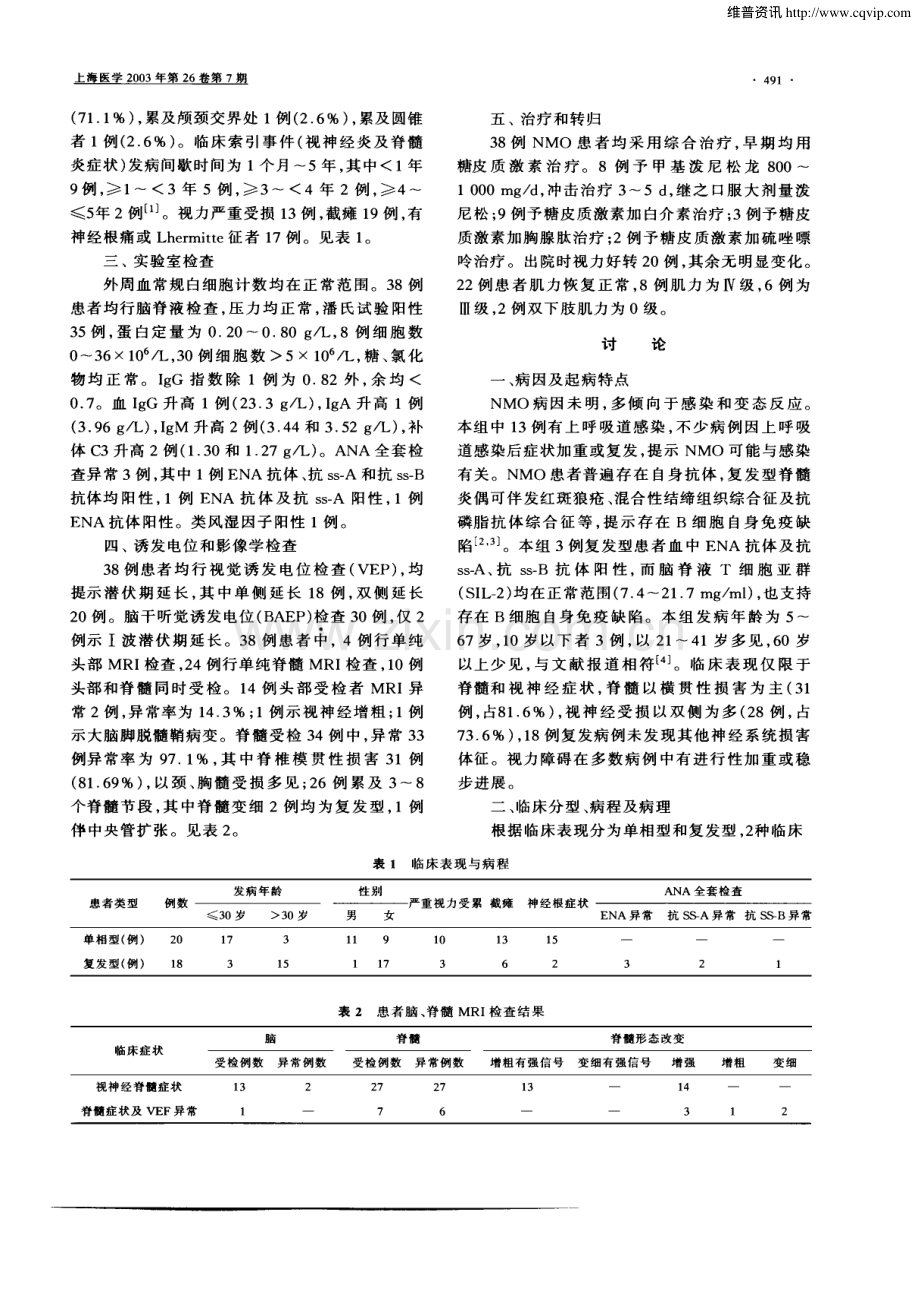 视神经脊髓炎与多发性硬化的关系.pdf_第2页