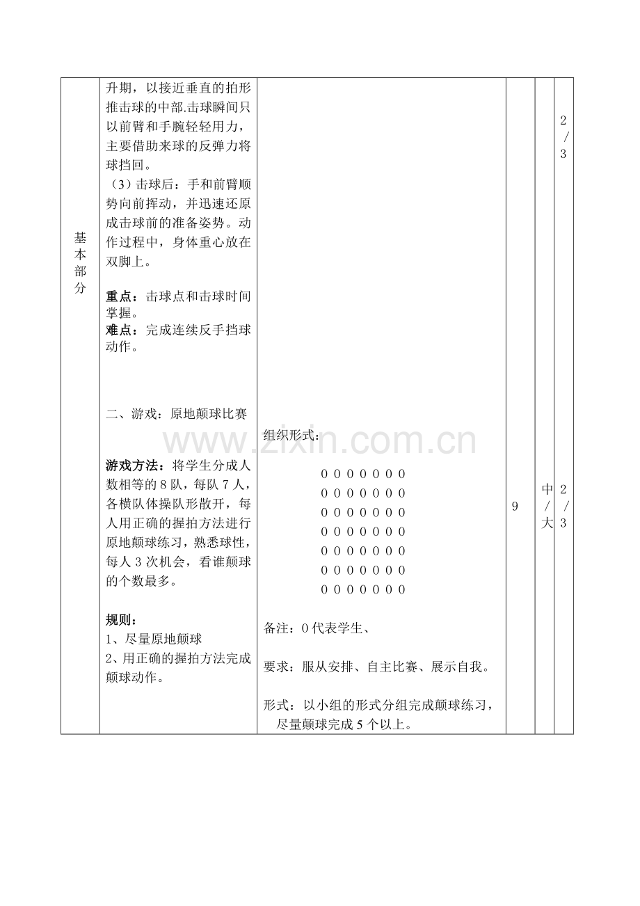 体育课《乒乓球》教案（第三课时）.doc_第3页