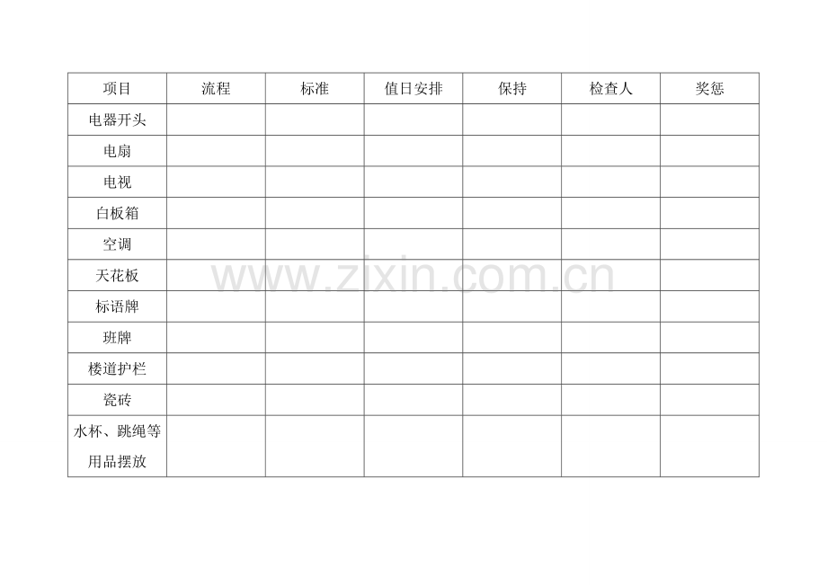 教室及走廊卫生打扫流程表.doc_第2页