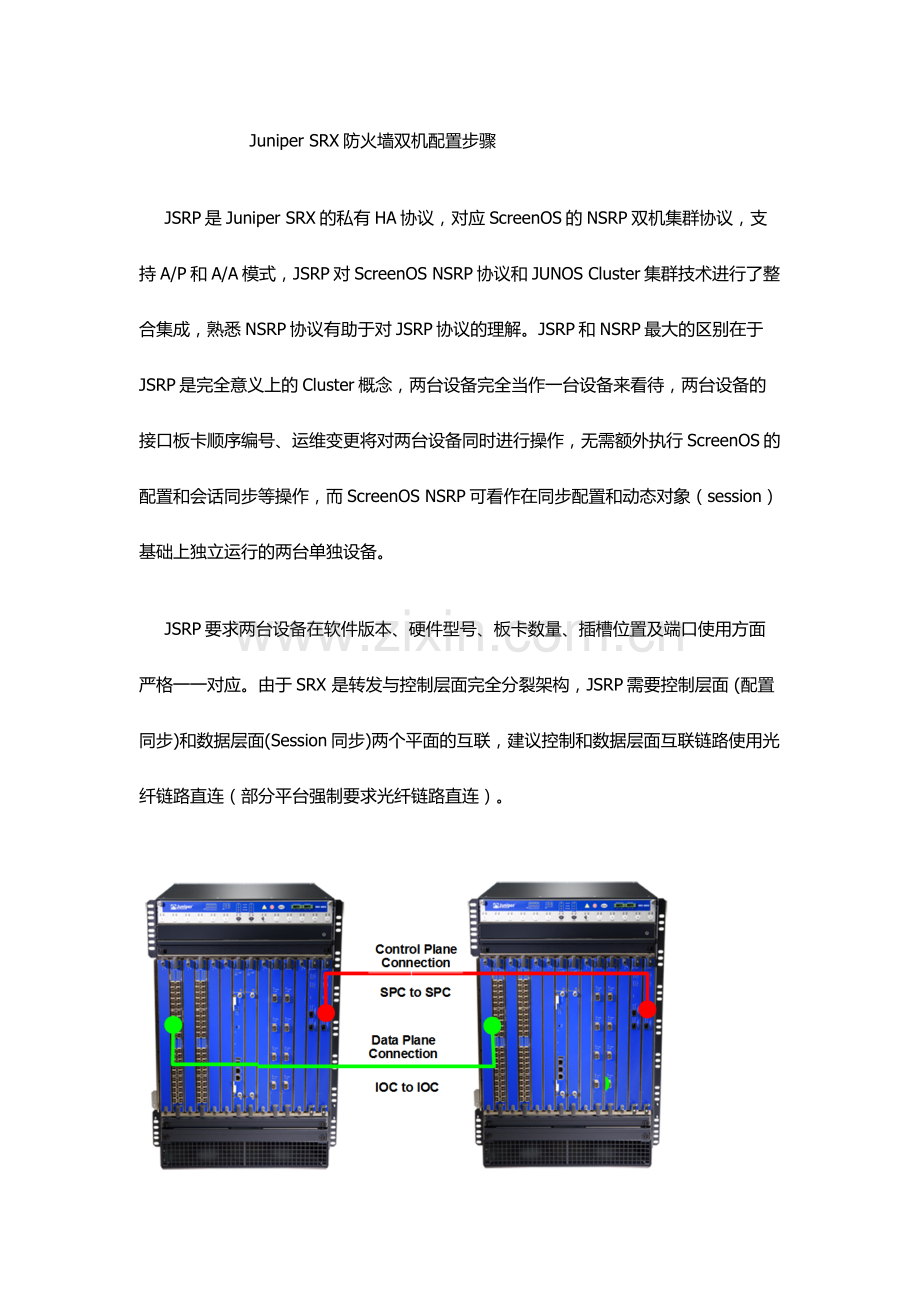 Juniper SRX防火墙HA双机配置步骤.docx_第1页