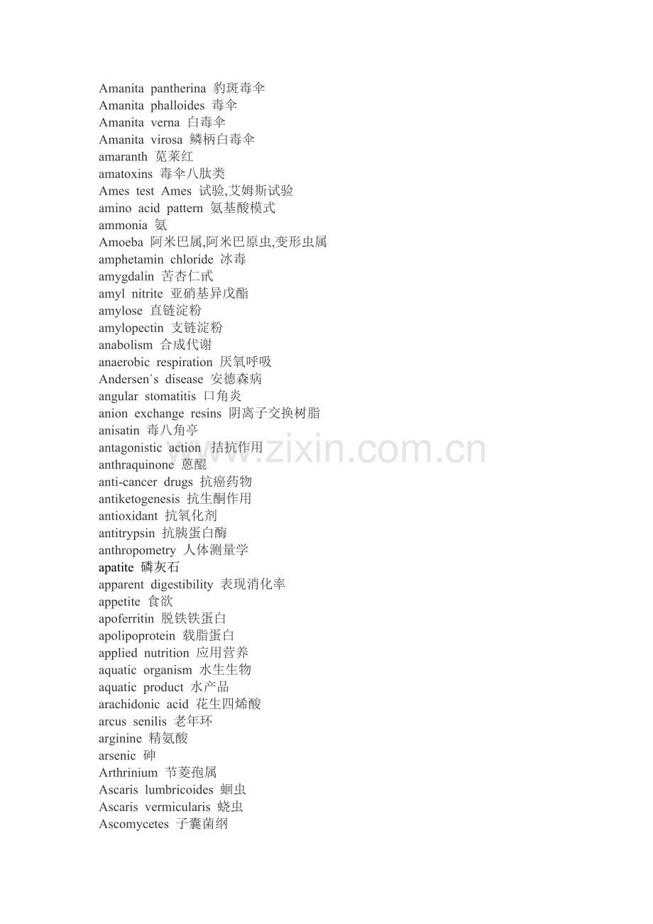 营养与食品卫生学英汉互译词汇.doc_第2页