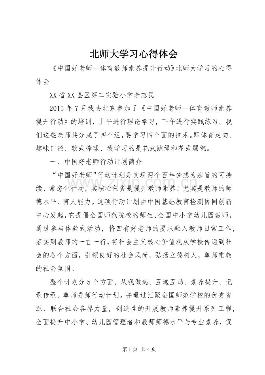 北师大学习体会心得.docx_第1页