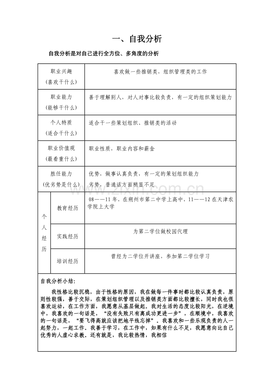 职业生涯规划书(作业用).doc_第2页