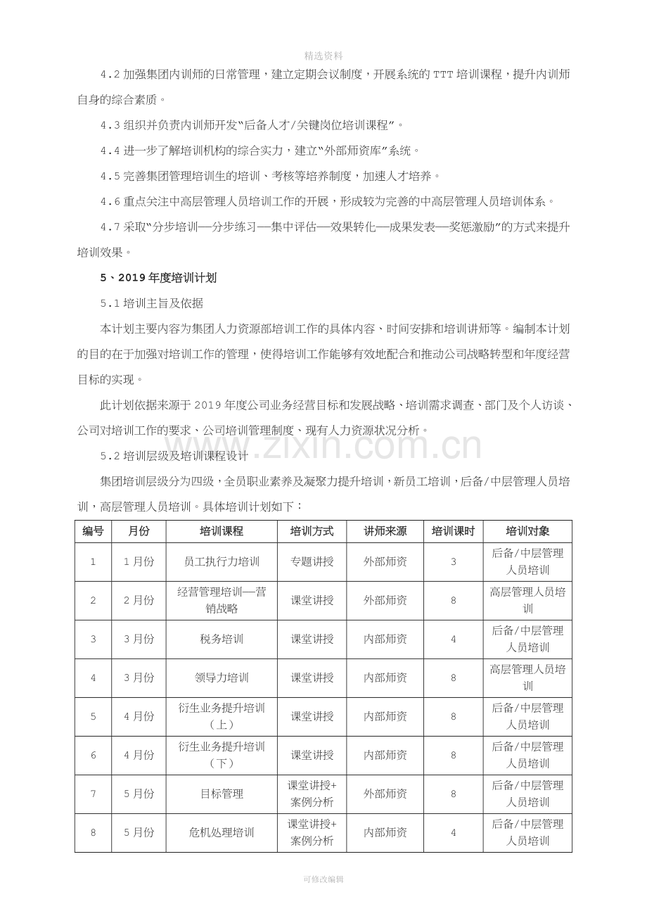 度XX集团公司培训计划方案详细版.doc_第3页