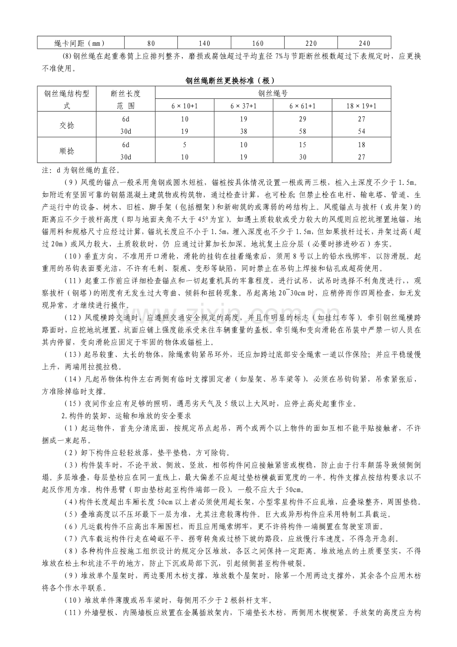 钢筋混凝土预制构件装运、堆放、吊装安全技术交底.doc_第3页