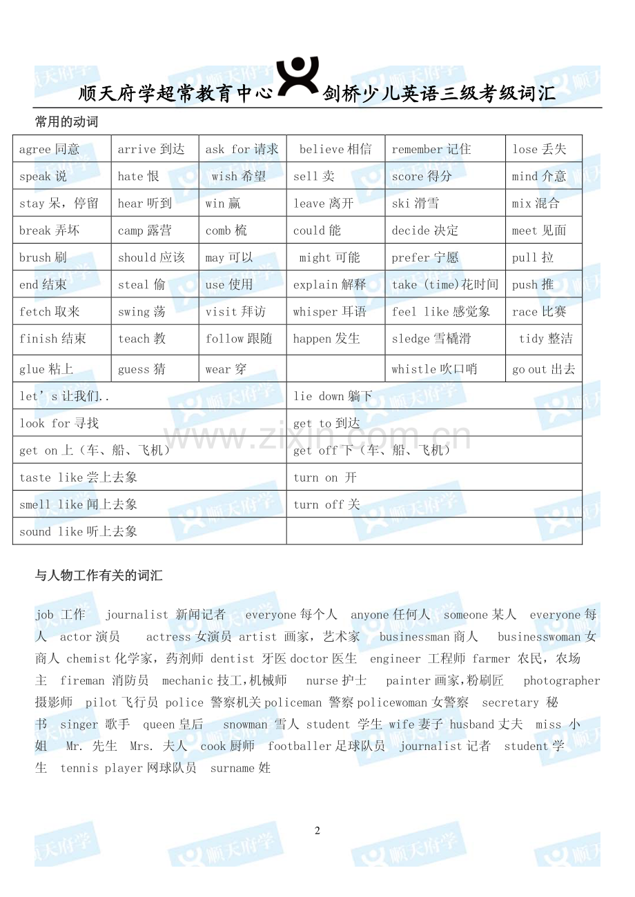 剑桥少儿英语三级考级词汇.pdf_第2页