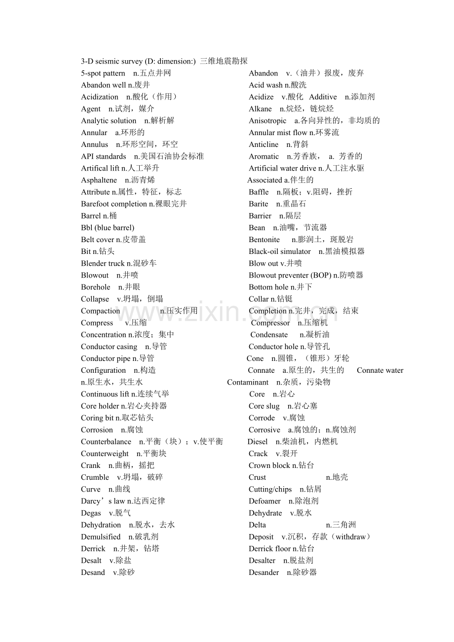 石油工程专业英语单词总结.doc_第1页