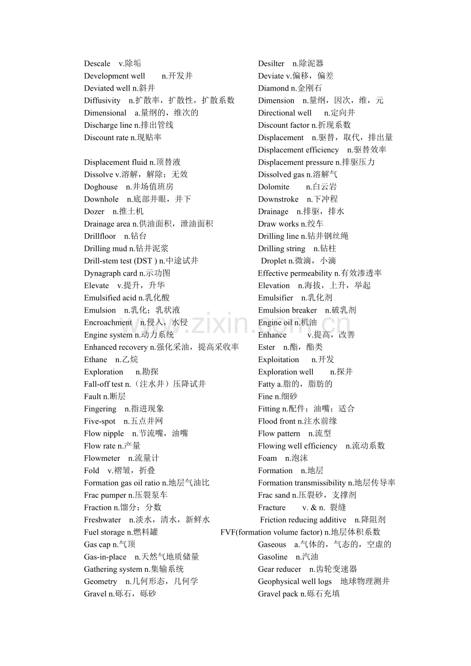 石油工程专业英语单词总结.doc_第2页